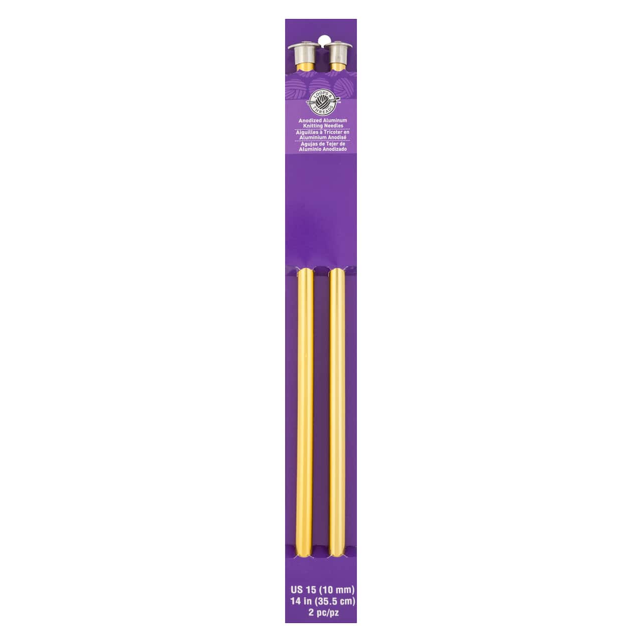 14" Anodized Aluminum Knitting Needles by Loops & Threads®
